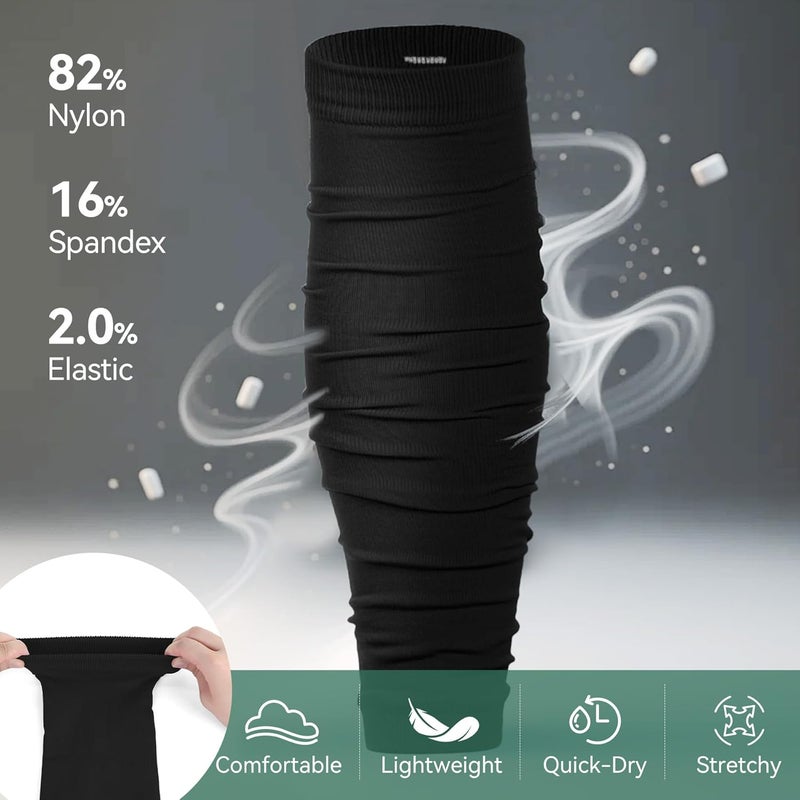 Zando Leg Compression Sleeves for Men – Football Shin Guard Grip Pre Cut Soccer Socks For Calf Support Muscle Recovery - Image 2